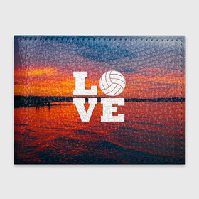 Обложка для студенческого билета с принтом LOVE Volleyball в Рязани, натуральная кожа | Размер: 11*8 см; Печать на всей внешней стороне | beach | i love | live | love | voleybal | volleyball | волебол | волейбол | волейболист | волейболистка | воллейбол | пляжный | я люблю