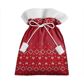 Подарочный 3D мешок с принтом Винный зимний орнамент в Рязани, 100% полиэстер | Размер: 29*39 см | 