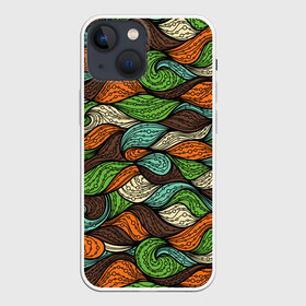 Чехол для iPhone 13 mini с принтом Абстрактные волны в Рязани,  |  | abstract | art | graphic | modern | nature | ocean | paint | pattern | sea | storm | waves | абстракция | арт | волна | волнуется | графика | искусство | краска | красочные | маринизм | маринист | модерн | море | мореман | океан | природа