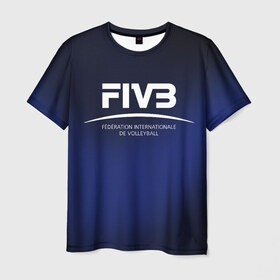 Мужская футболка 3D с принтом FIVB Volleyball в Рязани, 100% полиэфир | прямой крой, круглый вырез горловины, длина до линии бедер | fivb | voleybal | volleyball | волебол | волейбол | волейбола | волейболист | волейболистка | воллейбол | международная | федерация | фивб