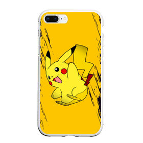 Чехол для iPhone 7Plus/8 Plus матовый с принтом Happy Pikachu в Рязани, Силикон | Область печати: задняя сторона чехла, без боковых панелей | anime | baby | cartoon | cute | kawaii | pika pika | pokemon | аниме | анимешные | глаза | детям | зайчик | зверек | кавайный | кот | котенок | кролик | малыш | милый | мордочка | мультяшный | няшный | пика пика | пикачу | покемон