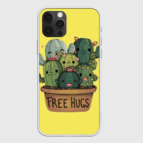 Чехол для iPhone 12 Pro Max с принтом free hugs в Рязани, Силикон |  | Тематика изображения на принте: free hugs | бесплатные обнимашки | кактус | кактусы | колючий кактус | милые кактусы | обнимашки