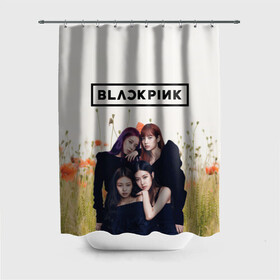 Штора 3D для ванной с принтом BlackPink в Рязани, 100% полиэстер | плотность материала — 100 г/м2. Стандартный размер — 146 см х 180 см. По верхнему краю — пластиковые люверсы для креплений. В комплекте 10 пластиковых колец | blackpink  bts | bp | how you like that | jennie | jisoo | kill this love | lalisa | lalisa monoban | lisa | rose | yg | блекпинк | блэкпинк | голубая | дженни | джису | закат | лалиса | лалиса монобан | лиса | небо | облака | пак розэ | роза | 