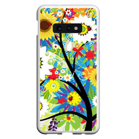Чехол для Samsung S10E с принтом Flowering tree в Рязани, Силикон | Область печати: задняя сторона чехла, без боковых панелей | бабочки | девушкам | зелень | природа | цветы