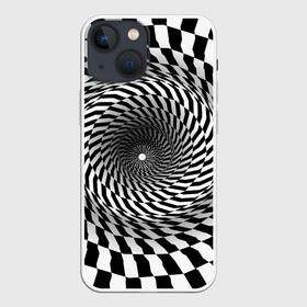 Чехол для iPhone 13 mini с принтом иллюзия в Рязани,  |  | воронка | иллюзия | студентам | тоннель | шахматы