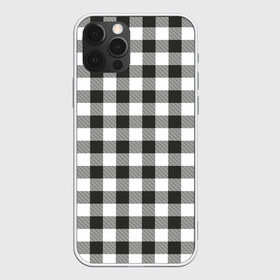 Чехол для iPhone 12 Pro Max с принтом Черно-белая клетка в Рязани, Силикон |  | cage | cage pattern | checkered ornament | ornament | pattern | print cage | tartan | клетка | клетка узор | клетчатый орнамент | орнамент | принт клетка | тартан | узор | черно белая клетка | шотландка | шотландская клетка