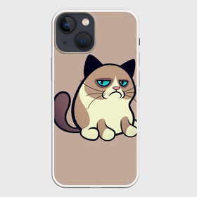 Чехол для iPhone 13 mini с принтом Великий Grumpy Cat в Рязани,  |  | grumpy cat | арт | кот | кот grumpy cat | котёнок | кошка | недовольный кот | рисунок