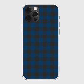 Чехол для iPhone 12 Pro Max с принтом Темно синяя Клетка в Рязани, Силикон |  | cage | cage pattern | checkered ornament | ornament | pattern | print cage | tartan | клетка | клетка узор | клетчатый орнамент | орнамент | принт клетка | тартан | темно синяя клетка | узор | шотландка | шотландская клетка