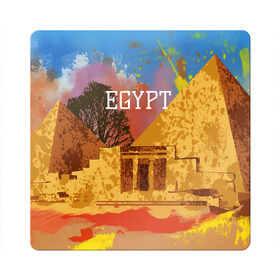 Магнит виниловый Квадрат с принтом Египет(Пирамида Хеопса) в Рязани, полимерный материал с магнитным слоем | размер 9*9 см, закругленные углы | egypt | египет | пирамида хеопса | пирамиды | туристические