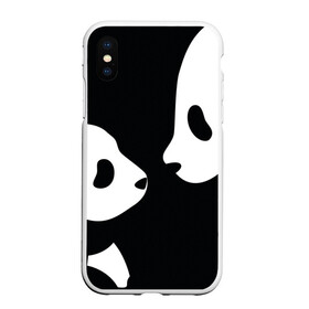 Чехол для iPhone XS Max матовый с принтом Panda в Рязани, Силикон | Область печати: задняя сторона чехла, без боковых панелей | bearcat | coon bear | panda | бамбуковый медвед | большая панда | гигантская панда