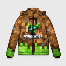 Зимняя куртка для мальчиков 3D с принтом Minecraft logo heroes в Рязани, ткань верха — 100% полиэстер; подклад — 100% полиэстер, утеплитель — 100% полиэстер | длина ниже бедра, удлиненная спинка, воротник стойка и отстегивающийся капюшон. Есть боковые карманы с листочкой на кнопках, утяжки по низу изделия и внутренний карман на молнии. 

Предусмотрены светоотражающий принт на спинке, радужный светоотражающий элемент на пуллере молнии и на резинке для утяжки | Тематика изображения на принте: blox | creeper | dungeons | game | geometry | pixel | steve | алекс | герои | детям | зелень | игра | квадраты | крипер | куб | логотипы игр | майнкрафт | мальчикам | меч | мобы | персонажи | пиксель | пиксельный | подземелья