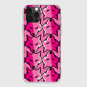 Чехол для iPhone 12 Pro Max с принтом Pink pattern в Рязани, Силикон |  | Тематика изображения на принте: ears | eyes | fashion | muzzle | pattern | pink | vanguard | wolf | авангард | волк | глаза | мода | розовый | узор | уши