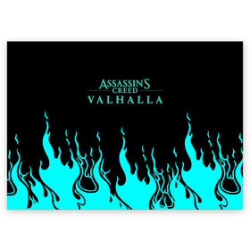 Поздравительная открытка с принтом Assassins Creed Valhalla в Рязани, 100% бумага | плотность бумаги 280 г/м2, матовая, на обратной стороне линовка и место для марки
 | Тематика изображения на принте: 