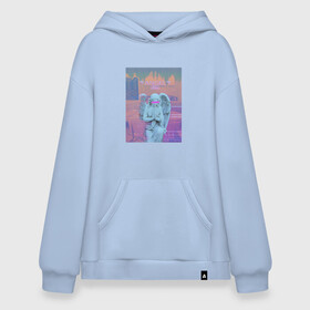 Худи SuperOversize хлопок с принтом Vaporwave art 87 в Рязани, 70% хлопок, 30% полиэстер, мягкий начес внутри | карман-кенгуру, эластичная резинка на манжетах и по нижней кромке, двухслойный капюшон
 | aesthetic | electronica | music | киберпанк | лаунж | музыка | поп | скульптура