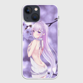 Чехол для iPhone 13 mini с принтом Эмилия в Рязани,  |  | anime | emilia | re zero | ре зеро | эмилия