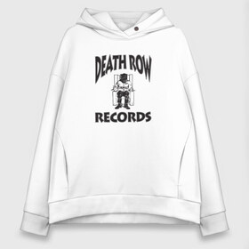 Женское худи Oversize хлопок с принтом Death Row Records в Рязани, френч-терри — 70% хлопок, 30% полиэстер. Мягкий теплый начес внутри —100% хлопок | боковые карманы, эластичные манжеты и нижняя кромка, капюшон на магнитной кнопке | death row | dr dre | hip hop | rap | snoop dogg