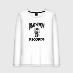 Женский лонгслив хлопок с принтом Death Row Records в Рязани, 100% хлопок |  | death row | dr dre | hip hop | rap | snoop dogg