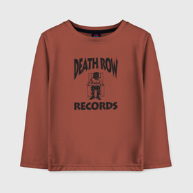 Детский лонгслив хлопок с принтом Death Row Records в Рязани, 100% хлопок | круглый вырез горловины, полуприлегающий силуэт, длина до линии бедер | death row | dr dre | hip hop | rap | snoop dogg