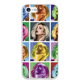 Чехол для iPhone 5/5S матовый с принтом Buzova pop-art в Рязани, Силикон | Область печати: задняя сторона чехла, без боковых панелей | buzova | celebrity | color | eyes | face | hairstyle | lips | olga | pop art | star | vanguard | авангард | глаза | губы | звезда | знаменитость | лицо | ольга бузова | поп арт | цвет