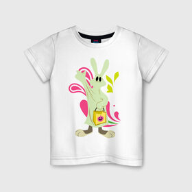 Детская футболка хлопок с принтом Багз Хэллоуин в Рязани, 100% хлопок | круглый вырез горловины, полуприлегающий силуэт, длина до линии бедер | bugs bunny | looney tunes | vdzabma | багз банни | луни тюнз