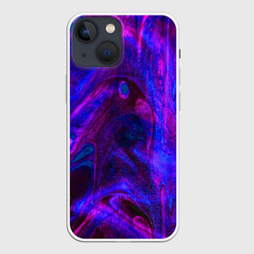 Чехол для iPhone 13 mini с принтом Space в Рязани,  |  | abstraction | glitter | paint | stains | абстракция | блестки | краска | разводы | розовый | синий