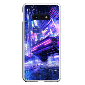 Чехол для Samsung S10E с принтом Cyberpunk city в Рязани, Силикон | Область печати: задняя сторона чехла, без боковых панелей | art | city | cyber | cyberpunk | japan | lights | lines | neon | punk | арт | город | кибер | киберпанк | япония