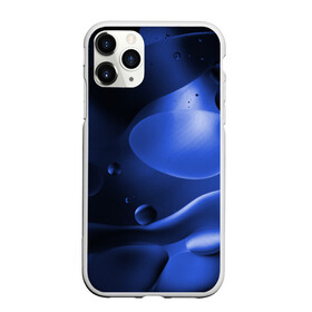 Чехол для iPhone 11 Pro Max матовый с принтом Kally в Рязани, Силикон |  | abstraction | blue | drops | shapes | surface | абстракция | капли | поверхность | синий | формы