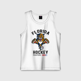 Детская майка хлопок с принтом FLORIDA PANTERS NHL в Рязани,  |  | cat | florida | hockey | ice | nhl | panters | sport | usa | кошки | нхл | пантеры | спорт | сша | флорида | хоккей