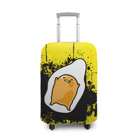 Чехол для чемодана 3D с принтом Gudetama в Рязани, 86% полиэфир, 14% спандекс | двустороннее нанесение принта, прорези для ручек и колес | gudetama | аниме | веселое яйцо | гудетама | стекающее яйцо | яйцо