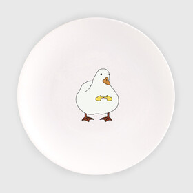 Тарелка с принтом Shy duck в Рязани, фарфор | диаметр - 210 мм
диаметр для нанесения принта - 120 мм | duck | mem | застенчивая утка | мем | милая утка | прикол | птица | утка | юмор