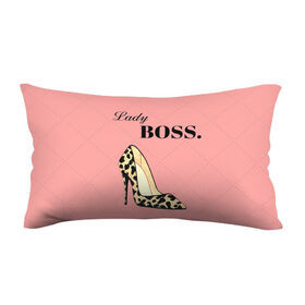 Подушка 3D антистресс с принтом Леди Босс в Рязани, наволочка — 100% полиэстер, наполнитель — вспененный полистирол | состоит из подушки и наволочки на молнии | босс | девушка | леди | леопардовый | пафос | розовый