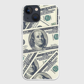 Чехол для iPhone 13 mini с принтом Доллары в Рязани,  |  | 100 долларов | арт | банкноты | валюта | деньги | доллары | зеленый | зелень | сто | сто долларов