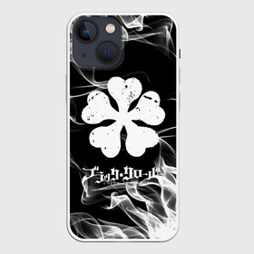 Чехол для iPhone 13 mini с принтом Black Clover with white smoke в Рязани,  |  | anime | black clover | аниме | боевик | буракку куро:ба | кино | комедия | магия | мультфильм | фэнтези | черный клевер | японская сёнэн манга