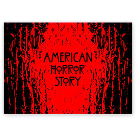 Поздравительная открытка с принтом American Horror Story. в Рязани, 100% бумага | плотность бумаги 280 г/м2, матовая, на обратной стороне линовка и место для марки
 | 