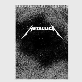 Скетчбук с принтом Metallica. в Рязани, 100% бумага
 | 48 листов, плотность листов — 100 г/м2, плотность картонной обложки — 250 г/м2. Листы скреплены сверху удобной пружинной спиралью | metallica | music | rock | американская рок группа | метал группа | металлика | музыка | рок | рок группа | трэш метал | хеви метал