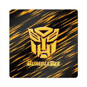 Магнит виниловый Квадрат с принтом Bumblebee. в Рязани, полимерный материал с магнитным слоем | размер 9*9 см, закругленные углы | автобот разведчик | автоботы | бамблби | боевик | кино | кино трансформеры | персонаж вселенной трансформеров | приключения | трансформеры | фантастика | фильмы