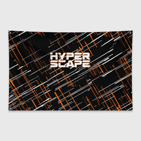 Флаг-баннер с принтом Hyper Scape в Рязани, 100% полиэстер | размер 67 х 109 см, плотность ткани — 95 г/м2; по краям флага есть четыре люверса для крепления | esport | games | hyper scape | twitch | игроки | игролюбители | игроманы | игры | киберспорт | королевская битва | корона | твич | хупер скайп | хупер скайпе