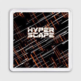 Магнит 55*55 с принтом Hyper Scape. в Рязани, Пластик | Размер: 65*65 мм; Размер печати: 55*55 мм | esport | games | hyper scape | twitch | игроки | игролюбители | игроманы | игры | киберспорт | королевская битва | корона | твич | хупер скайп | хупер скайпе