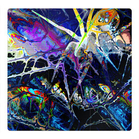 Магнитный плакат 3Х3 с принтом Gasoline stains abstraction в Рязани, Полимерный материал с магнитным слоем | 9 деталей размером 9*9 см | abstract | art | color | digital | gasoline | gradient | stains | texture | абстракция | арт | бензин | градиент | разводы | текстуры | цветной | цифровой