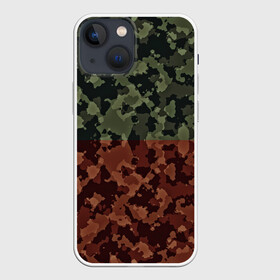 Чехол для iPhone 13 mini с принтом Двойной камуфляж в Рязани,  |  | военное | двойной камуфляж | камуфляж | милитари | текстура