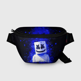 Поясная сумка 3D с принтом MARSHMELLO в Рязани, 100% полиэстер | плотная ткань, ремень с регулируемой длиной, внутри несколько карманов для мелочей, основное отделение и карман с обратной стороны сумки застегиваются на молнию | fortnite | marshmallo | marshmallow | marshmello | marshmellow | маршмелло | маршмеллоу | розы | фортнайт