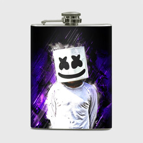 Фляга с принтом MARSHMELLO в Рязани, металлический корпус | емкость 0,22 л, размер 125 х 94 мм. Виниловая наклейка запечатывается полностью | fortnite | marshmallo | marshmallow | marshmello | marshmellow | маршмелло | маршмеллоу | розы | фортнайт