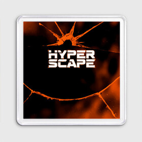 Магнит 55*55 с принтом Hyper Scape. в Рязани, Пластик | Размер: 65*65 мм; Размер печати: 55*55 мм | esport | games | hyper scape | twitch | игроки | игролюбители | игроманы | игры | киберспорт | королевская битва | корона | твич | хупер скайп | хупер скайпе