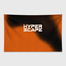 Флаг-баннер с принтом Hyper Scape в Рязани, 100% полиэстер | размер 67 х 109 см, плотность ткани — 95 г/м2; по краям флага есть четыре люверса для крепления | esport | games | hyper scape | twitch | игроки | игролюбители | игроманы | игры | киберспорт | королевская битва | корона | твич | хупер скайп | хупер скайпе