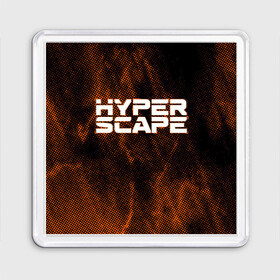 Магнит 55*55 с принтом Hyper Scape. в Рязани, Пластик | Размер: 65*65 мм; Размер печати: 55*55 мм | esport | games | hyper scape | twitch | игроки | игролюбители | игроманы | игры | киберспорт | королевская битва | корона | твич | хупер скайп | хупер скайпе