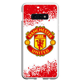 Чехол для Samsung S10E с принтом MANCHESTER UNITED в Рязани, Силикон | Область печати: задняя сторона чехла, без боковых панелей | club | footbal | logo | manchester | united | знак | клуб | лого | логотип | логотипы | манчестер | символ | символы | форма | футбол | футбольная | футбольный | юнайтед