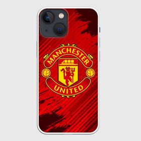 Чехол для iPhone 13 mini с принтом MANCHESTER UNITED в Рязани,  |  | club | footbal | logo | manchester | united | знак | клуб | лого | логотип | логотипы | манчестер | символ | символы | форма | футбол | футбольная | футбольный | юнайтед