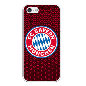 Чехол для iPhone 5/5S матовый с принтом FC BAYERN / БАВАРИЯ в Рязани, Силикон | Область печати: задняя сторона чехла, без боковых панелей | Тематика изображения на принте: bayern | club | fc | footbal | logo | бавария | знак | клуб | лого | логотип | логотипы | символ | символы | форма | футбол | футбольная | футбольный