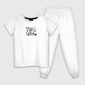 Детская пижама хлопок с принтом Jojos Bizarre Adventure Dio в Рязани, 100% хлопок |  брюки и футболка прямого кроя, без карманов, на брюках мягкая резинка на поясе и по низу штанин
 | Тематика изображения на принте: 