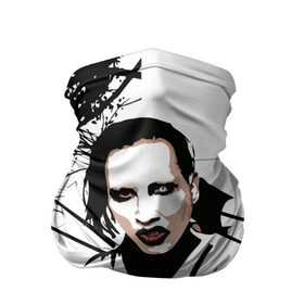 Бандана-труба 3D с принтом Marilyn Manson в Рязани, 100% полиэстер, ткань с особыми свойствами — Activecool | плотность 150‒180 г/м2; хорошо тянется, но сохраняет форму | Тематика изображения на принте: marilyn manson | nothing records | известность | музыка | рок группа